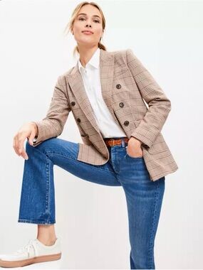 Suit: Plaid Double-Breasted Blazer & Pleated Pants